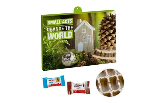 Promotional Premium Brand Advent Calendar - Paper With Kinder Minis Custom Branded Merch With Logo For Bulk Corporate Gi