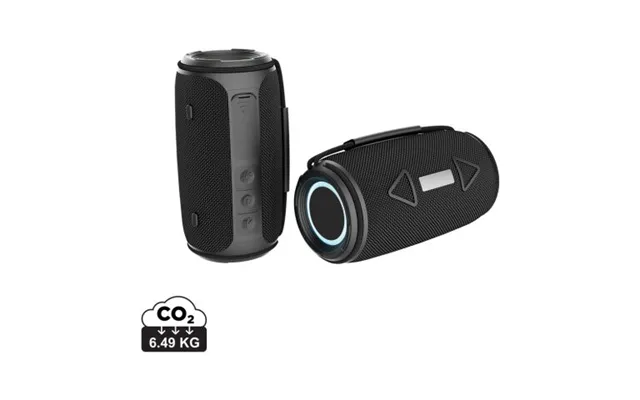 Promotional Prisma Rcs Recycled Plastic Ipx 4 Waterpoof 16w Speaker Black Branded With Your Logo