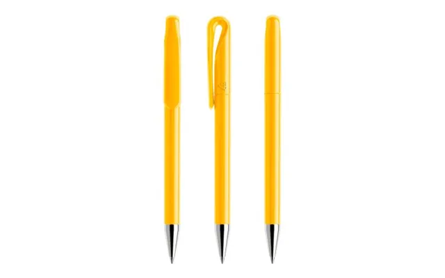 Promotional Prodir Ds1 Twist Ballpoint Pen Polished Yellow Branded With Your Logo