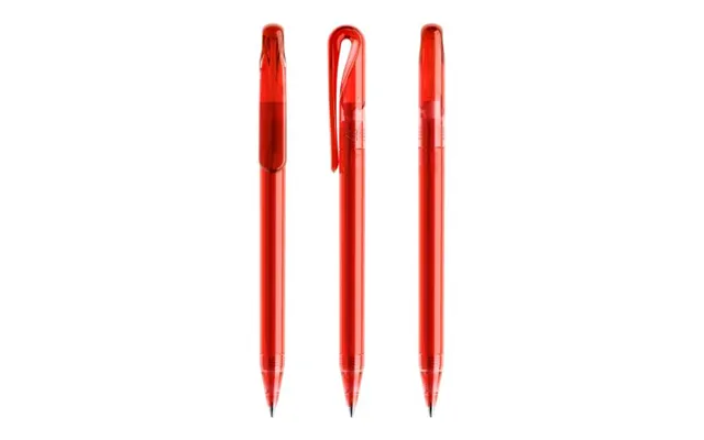 Promotional Prodir Ds1 Twist Ballpoint Pen Transparent Red Branded With Your Logo