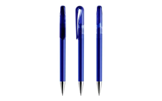 Promotional Prodir Ds1 Twist Ballpoint Pen Transparent Royal Blue Branded With Your Logo