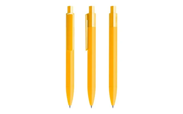 Promotional Prodir Ds4 Push Ballpoint Pen Soft Touch Yellow Branded With Your Logo
