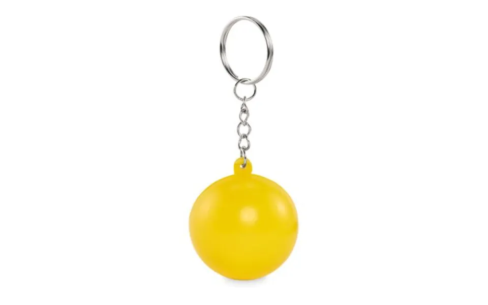 Promotional Pu Ball Shape Key Ring Yellow Branded With Your Logo