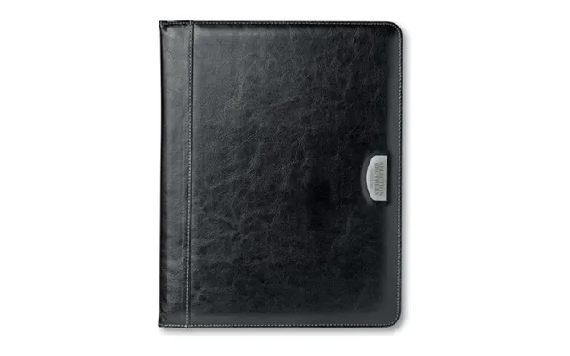 Promotional Pu Portfolio W 20 Pages Bloc Black Branded With Your Logo