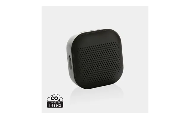 Promotional Rcs Recycled Plastic Soundbox 3w Speaker Black Branded With Your Logo