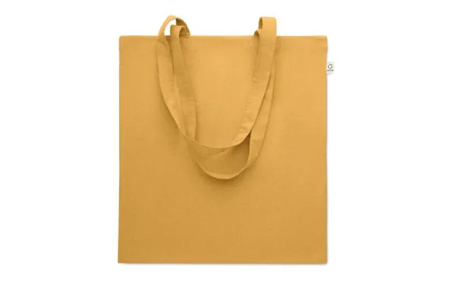 Promotional Recycled Cotton Shopping Bag Ochre Custom Branded Merch With Logo For Bulk Corporate Gifts product image