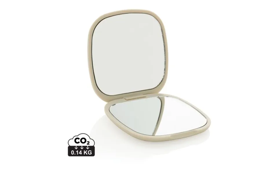 Promotional Reflecta Rcs Recycled Plastic Make-up Mirror Beige Branded With Your Logo