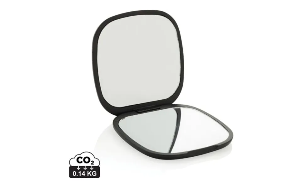 Promotional Reflecta Rcs Recycled Plastic Make-up Mirror Black Branded With Your Logo