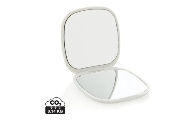 Promotional Reflecta Rcs Recycled Plastic Make-up Mirror White Branded With Your Logo