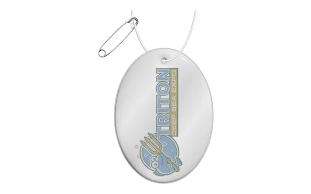 Promotional Reflective Hanger Oval White Branded With Your Logo