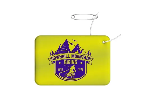 Promotional Rfx Rectangular Reflective Tpu Hanger Small Neon Yellow Branded With Your Logo