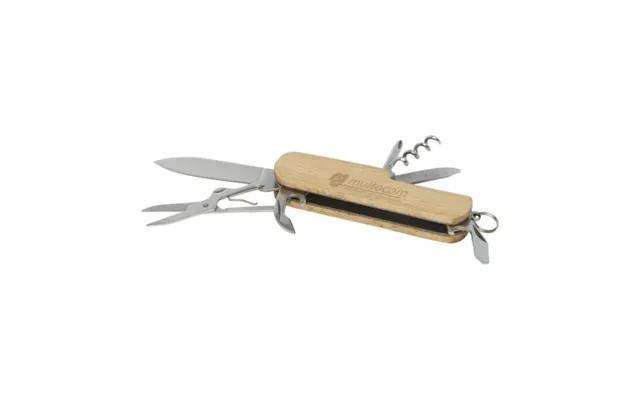 Promotional Richard 7-function Wooden Pocket Knife Natural Branded With Your Logo