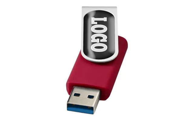 Promotional Rotate Usb 3.0 With Doming Red Branded With Your Logo