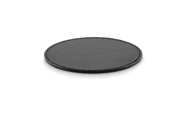 Promotional Round Coaster In Pu Black Branded With Your Logo