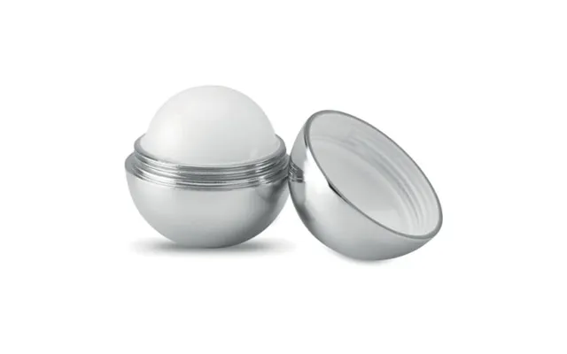 Promotional Round Lip Balm Uv Finish Shiny Silver Branded With Your Logo