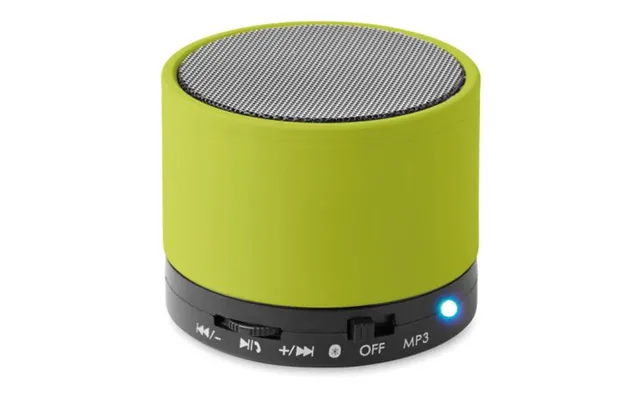 Promotional Round Wireless Speaker Lime Branded With Your Logo