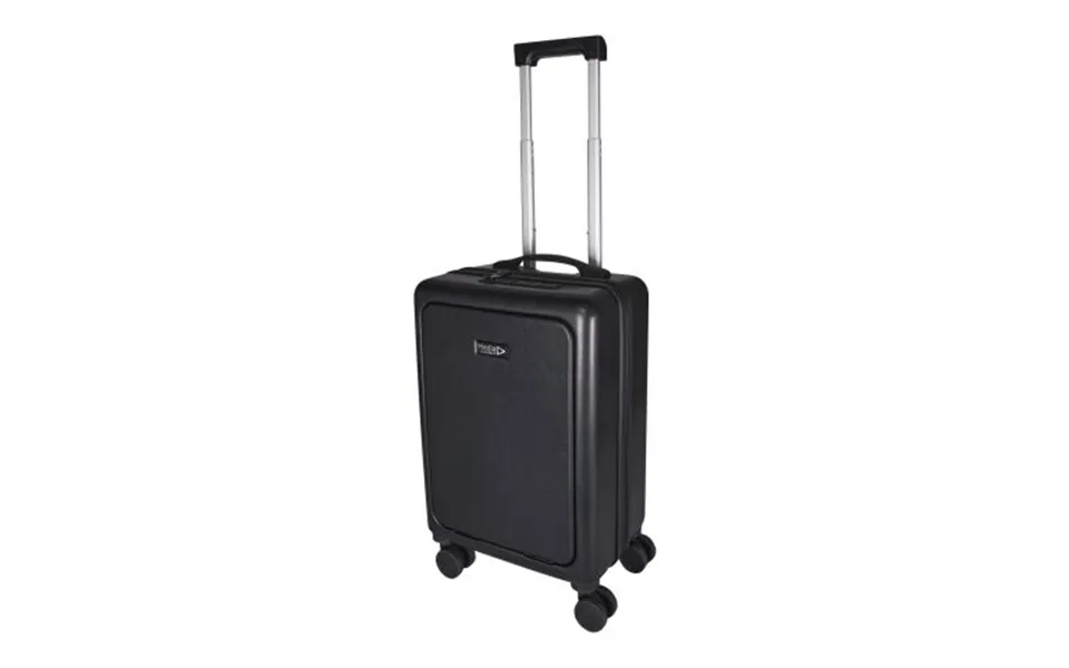 Promotional Rover Pro 20 Grs Recycled Cabin Trolley 40l Solid Black Branded With Your Logo