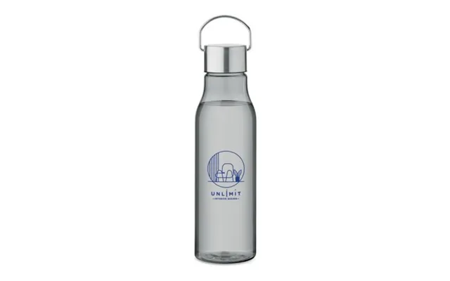 Promotional Rpet Bottle With Pp Lid 600 Ml Transparent Grey Custom Branded Merch With Logo For Bulk Corporate Gifts