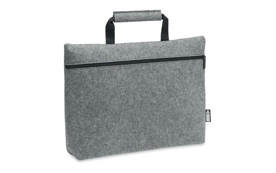 Promotional Rpet Felt Zippered Laptop Bag Grey Branded With Your Logo