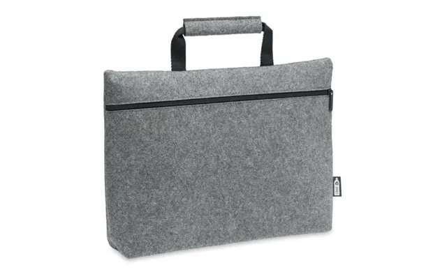 Promotional Rpet Felt Zippered Laptop Bag Grey Branded With Your Logo