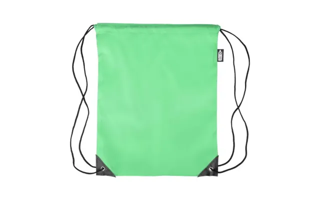 Promotional Rpet Polyester 210d Drawstring Backpack Calix Light Green Branded With Your Logo