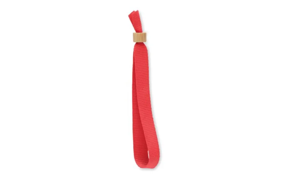 Promotional Rpet Polyester Wristband Red Branded With Your Logo