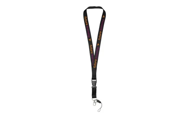Promotional Sagan Phone Holder Lanyard With Detachable Buckle Solid Black Branded With Your Logo product image