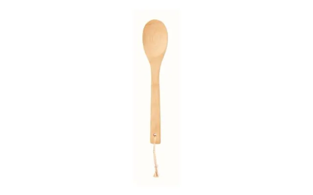 Promotional Salad Spoon Bamboo Beige Custom Branded Merch With Logo For Bulk Corporate Gifts