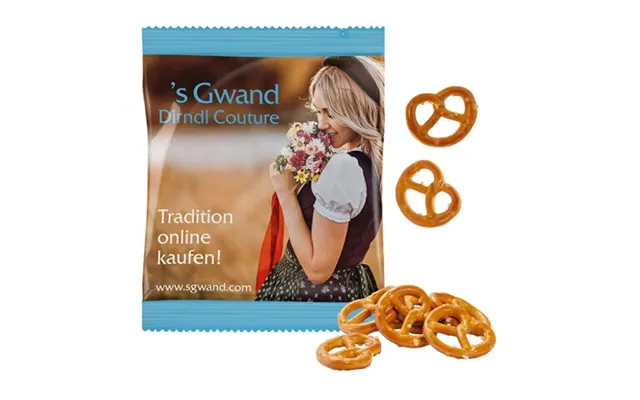 Promotional Salty Mini Pretzels In A Standard Bag Branded With Your Logo