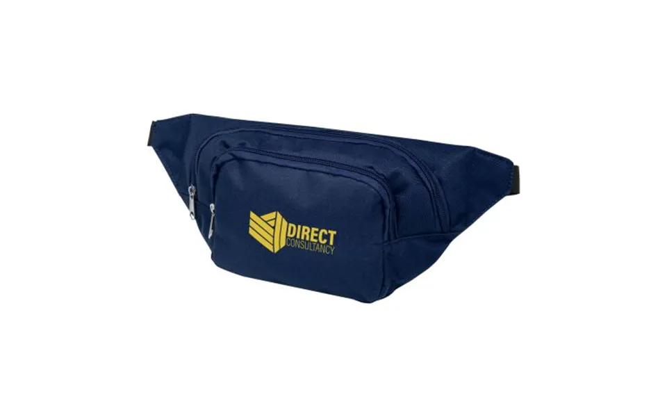 Promotional Santander Fanny Pack With Two Compartments Deep Blue Branded With Your Logo