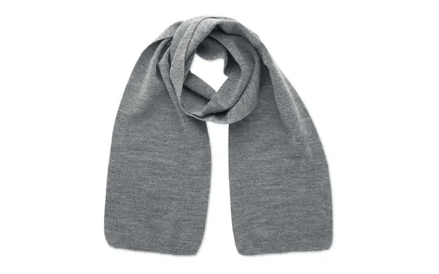 Promotional Scarf In Rpet Polyester White Grey Branded With Your Logo