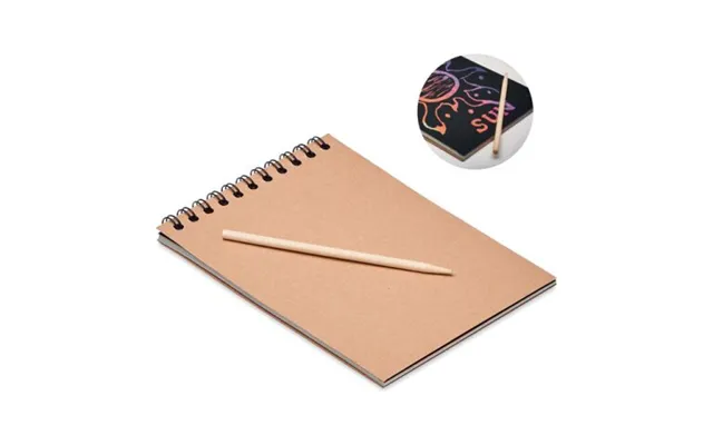 Promotional Scratching Paper Notebook Wood Custom Branded Merch With Logo For Bulk Corporate Gifts