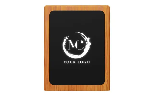 Promotional Scx.design O12 Wooden Light-up Logo Pencil Holder With Dual Usb Output Wood Branded With Your Logo
