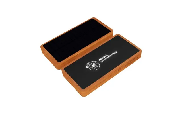 Promotional Scx.design P32 10.000 Mah Solar Power Bank Wood Not Available Custom Branded Merch With Logo For Bulk Corpor