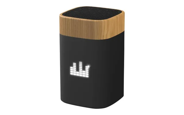 Promotional Scx.design S31 Light-up Clever Wood Speaker Solid Black-natural Custom Branded Merch With Logo For Bulk Corp