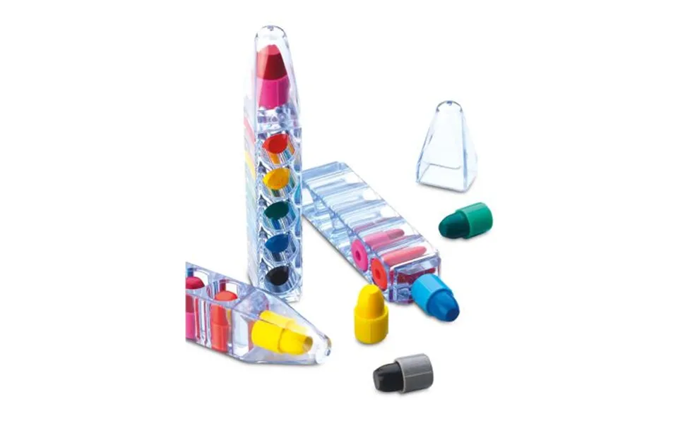 Promotional Set Of 6 Wax Crayons Transparent Branded With Your Logo