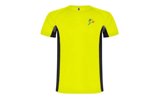 Promotional Shanghai Short Sleeve Kids Sports T-shirt Fluor Yellow-solid Black Branded With Your Logo
