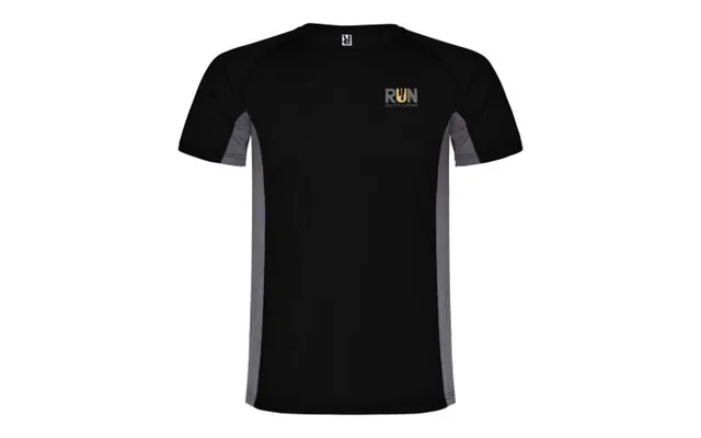 Promotional Shanghai Short Sleeve Kids Sports T-shirt Solid Black-dark Lead Branded With Your Logo