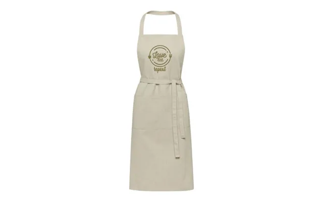 Promotional Shara 240 G M2 Aware Recycled Apron Oatmeal Branded With Your Logo product image