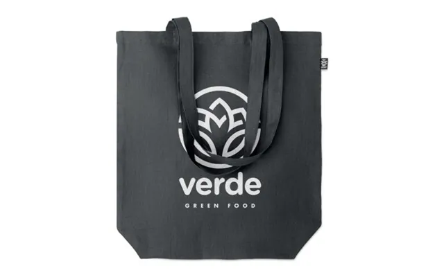 Promotional Shopping Bag In Hemp 200 Gr M Black Branded With Your Logo