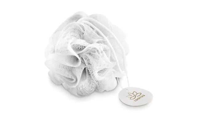 Promotional Shower Puff White Branded With Your Logo