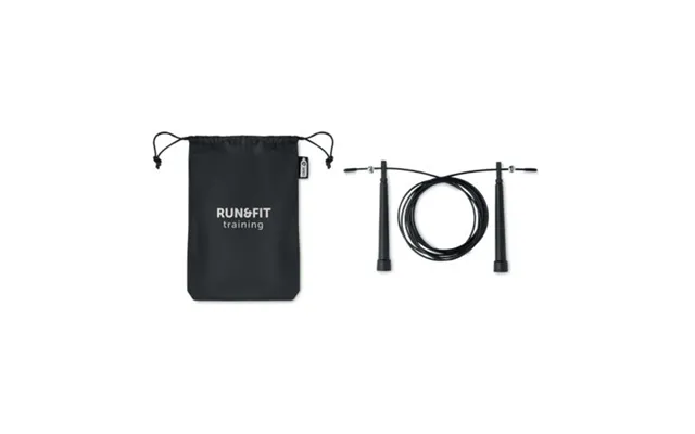 Promotional Speed Jumping Rope Rpet Pouch Black Custom Branded Merch With Logo For Bulk Corporate Gifts