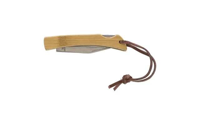 Promotional Stainless Steel And Bamboo Foldable Knife Beckett Brown Custom Branded Merch With Logo For Bulk Corporate Gi