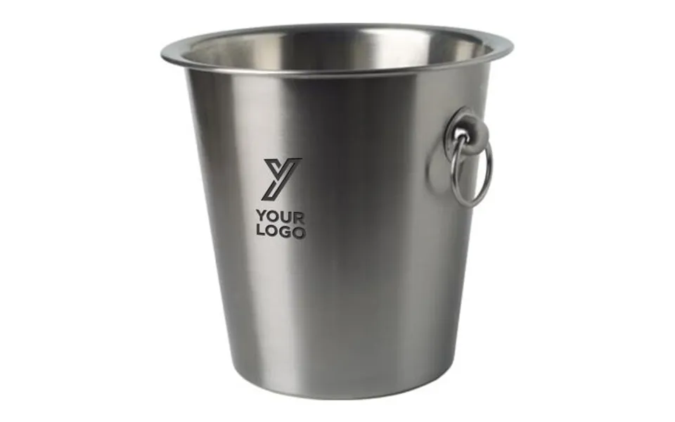 Promotional Stainless Steel Champagne Bucket Hester Silver Branded With Your Logo