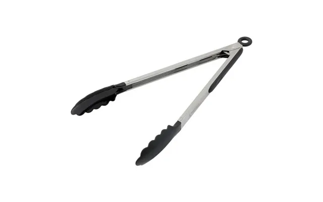 Promotional Stainless Steel Tongs Maeve Black Silver Branded With Your Logo