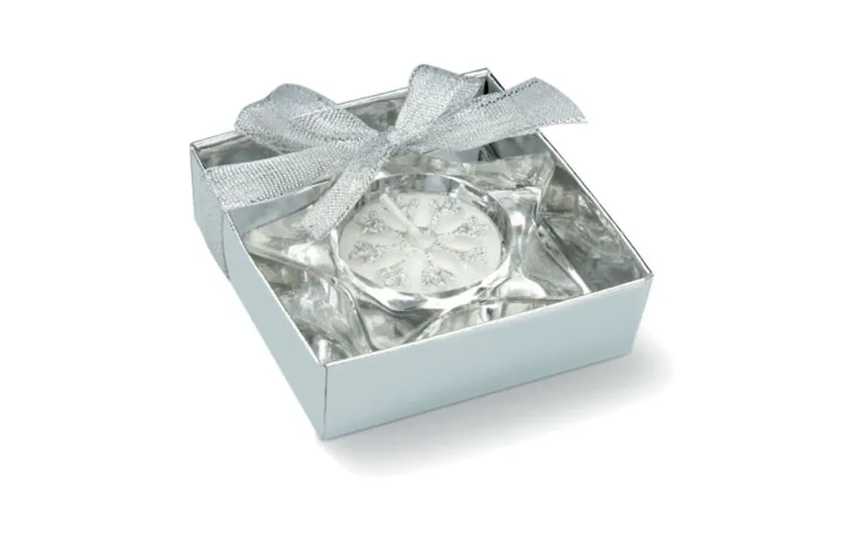 Promotional Star Shaped Candle Holder Matt Silver Branded With Your Logo