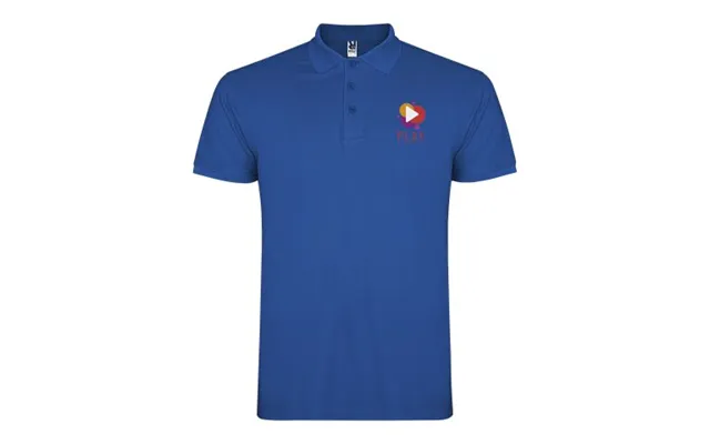 Promotional Star Short Sleeve Kids Polo Royal Blue Branded With Your Logo