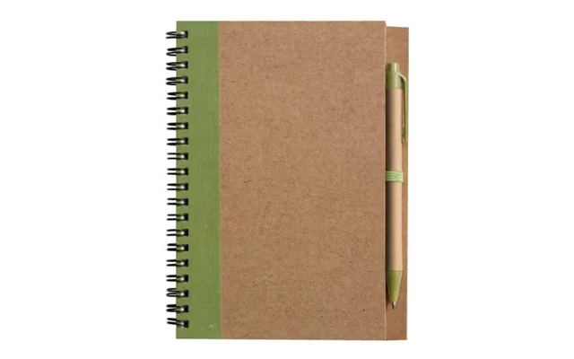 Promotional Stella Wire Bound Notebook With Ballpen Light Green Branded With Your Logo