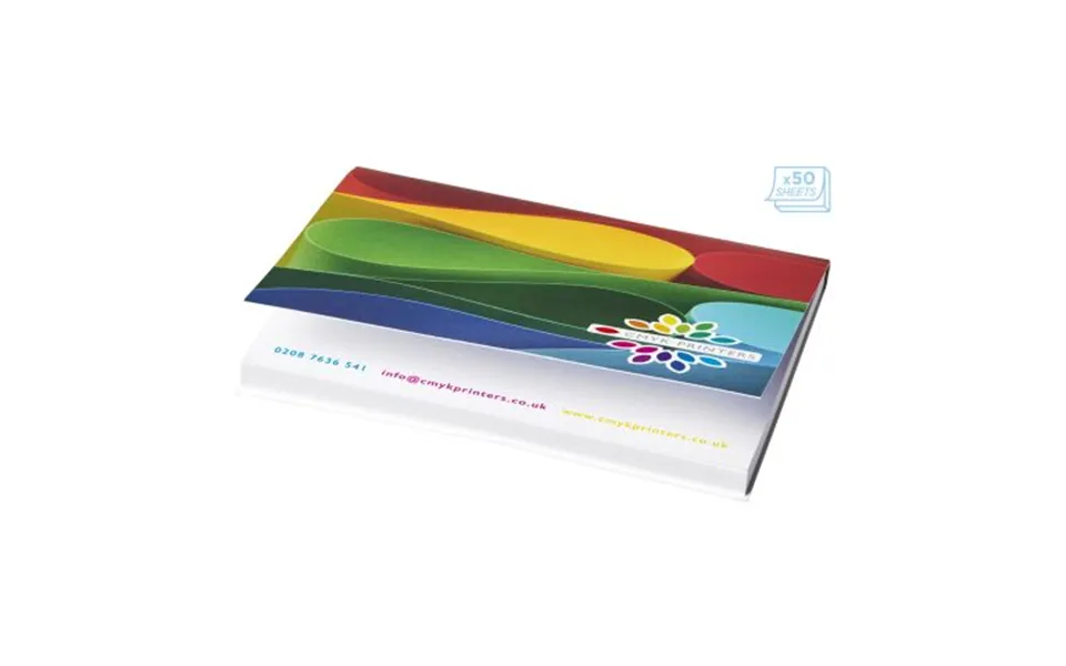 Promotional Sticky-mate A7 Soft Cover Sticky Notes 100x75 White Branded With Your Logo