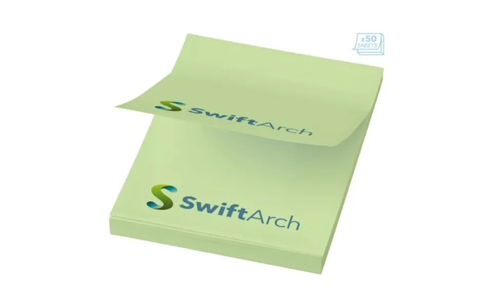 Promotional Sticky-mate A8 Sticky Notes 50x75mm Mint Branded With Your Logo